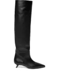 Alevì 35mm Debby pearl-heel pointed-toe boots - Black