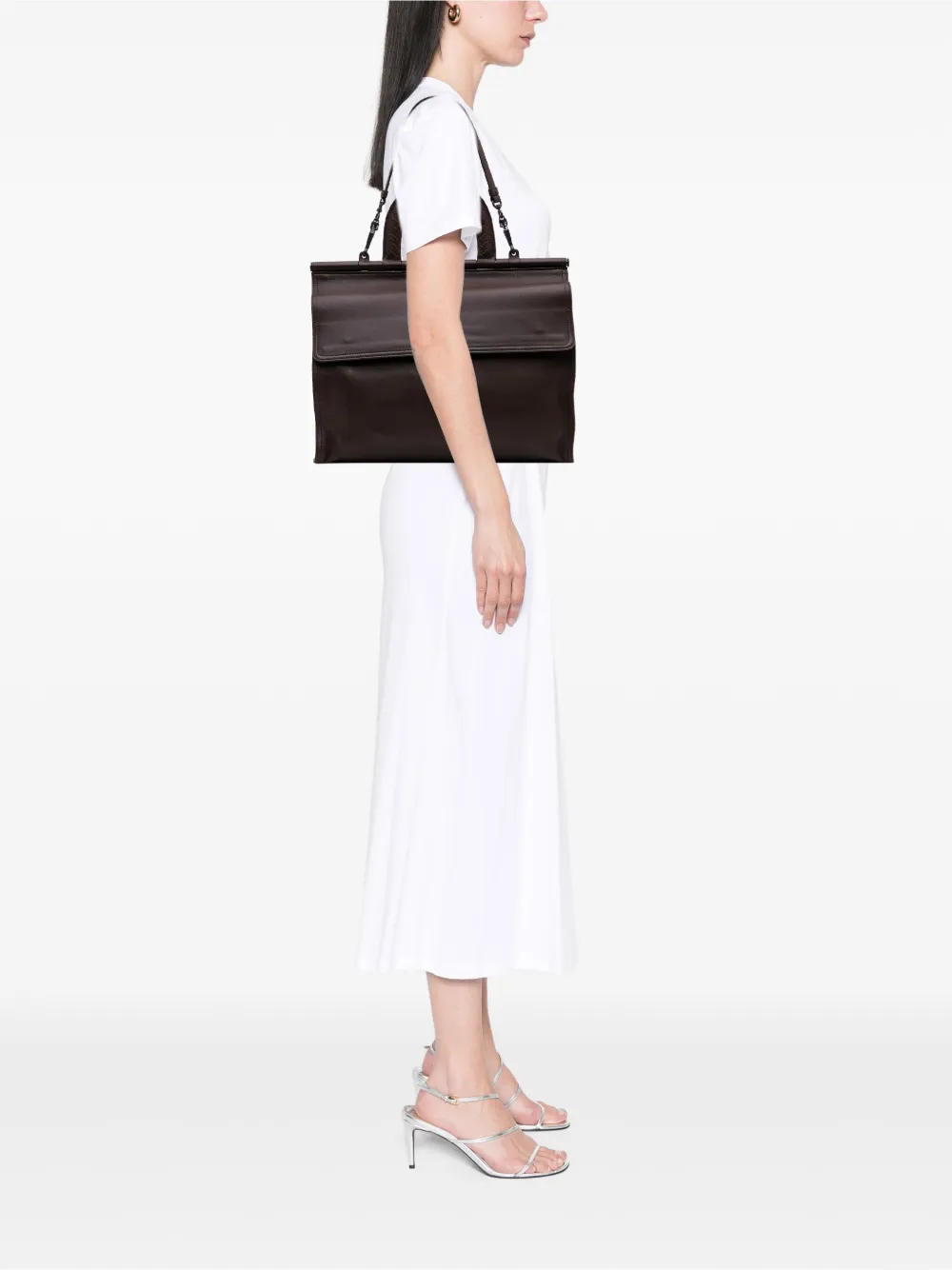 Bottega Veneta Pre-Owned 2012-2025 Intrecciato Trimmed Nappa satchel | Pre-Owned | Image 2
