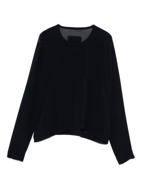 Private 0204 sheer-panel long-sleeve top