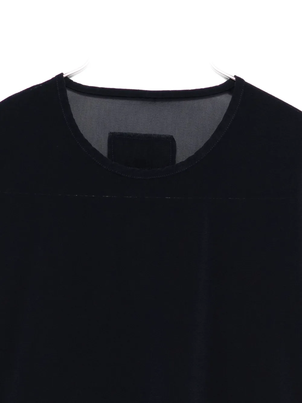 Private 0204 Sheer-panel Long-sleeve Top In Black