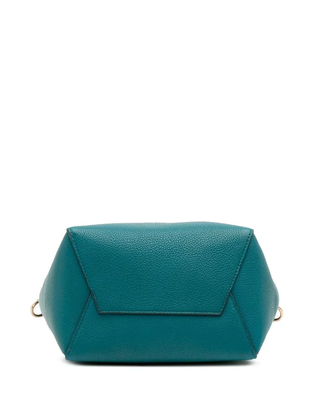 Pre-owned Celine 2017 Small Soft Grained Calfskin Seau Sangle Bucket Bag In Blue