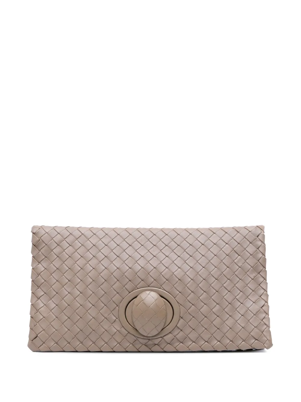 Bottega Veneta Pre-Owned 2012-2025 Nappa Intrecciato Turn Lock clutch Bottega Veneta Pre-Owned 2012-2025 Nappa Intrecciato Turn Lock clutch