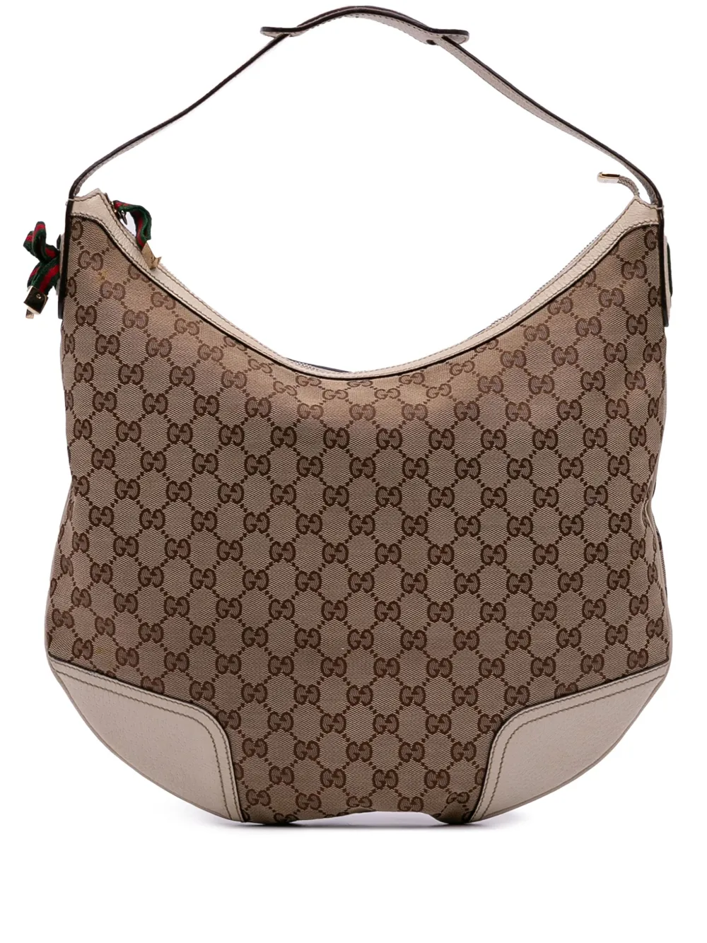 Gucci Pre-Owned 2016-2025 Large GG Canvas Princy hobo bag - ブラウン Gucci Pre-Owned 2016-2025 Large GG Canvas Princy hobo bag - ブラウン