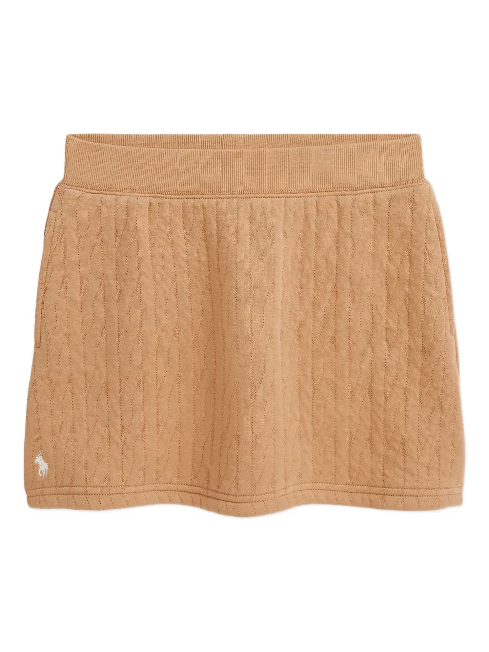 POLO RALPH LAUREN KIDS quilted mini skirt - Toni neutri
