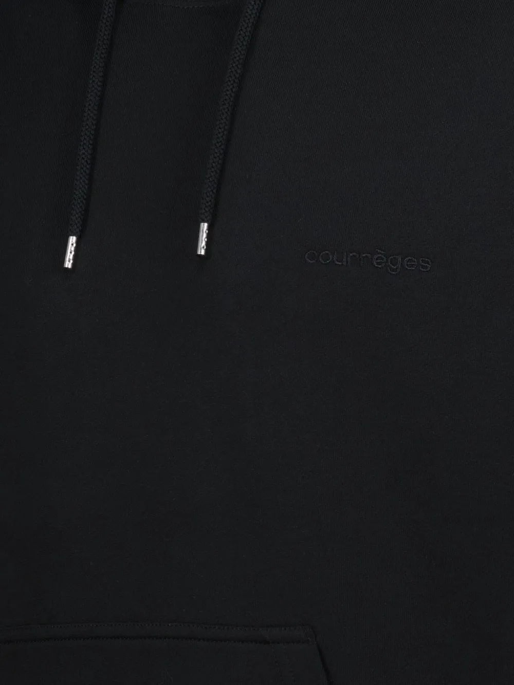 Courrèges Hoodie met geborduurd logo Zwart