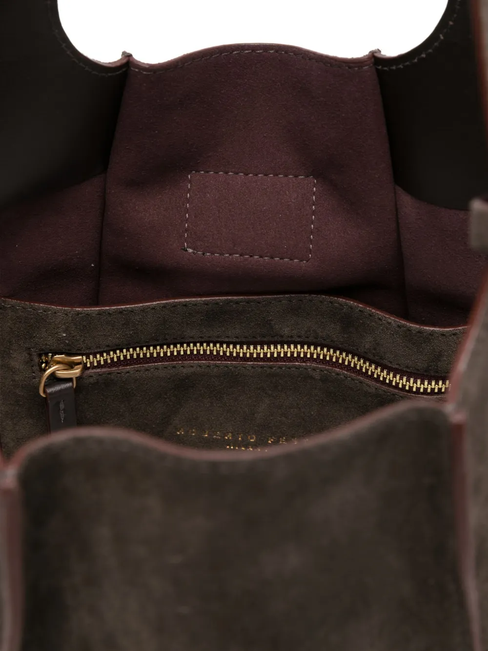 Roberto Festa Eloise suède shopper met vlakken Bruin