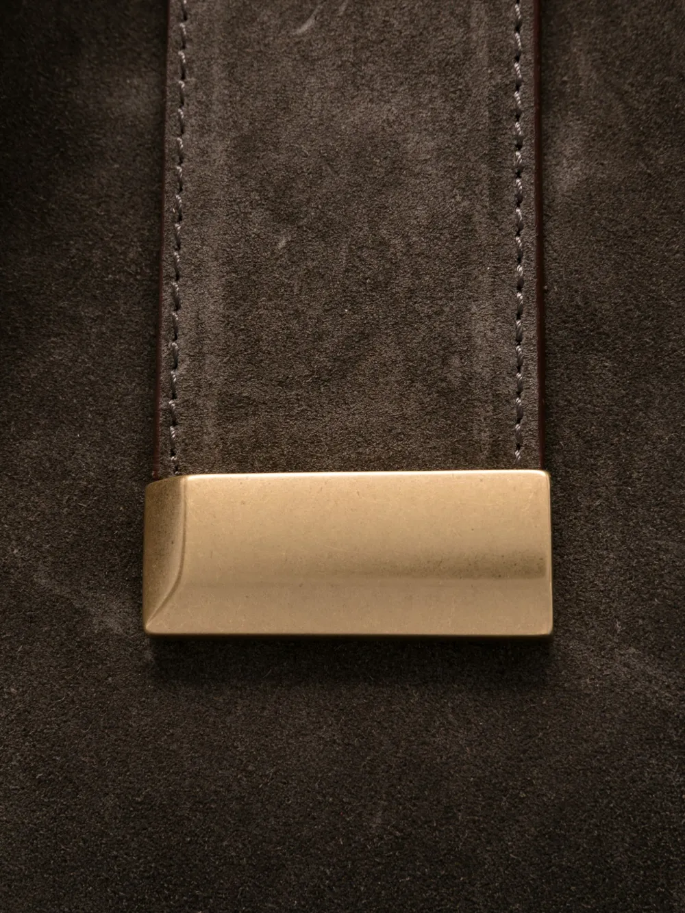 Roberto Festa Eloise suède shopper met vlakken Bruin