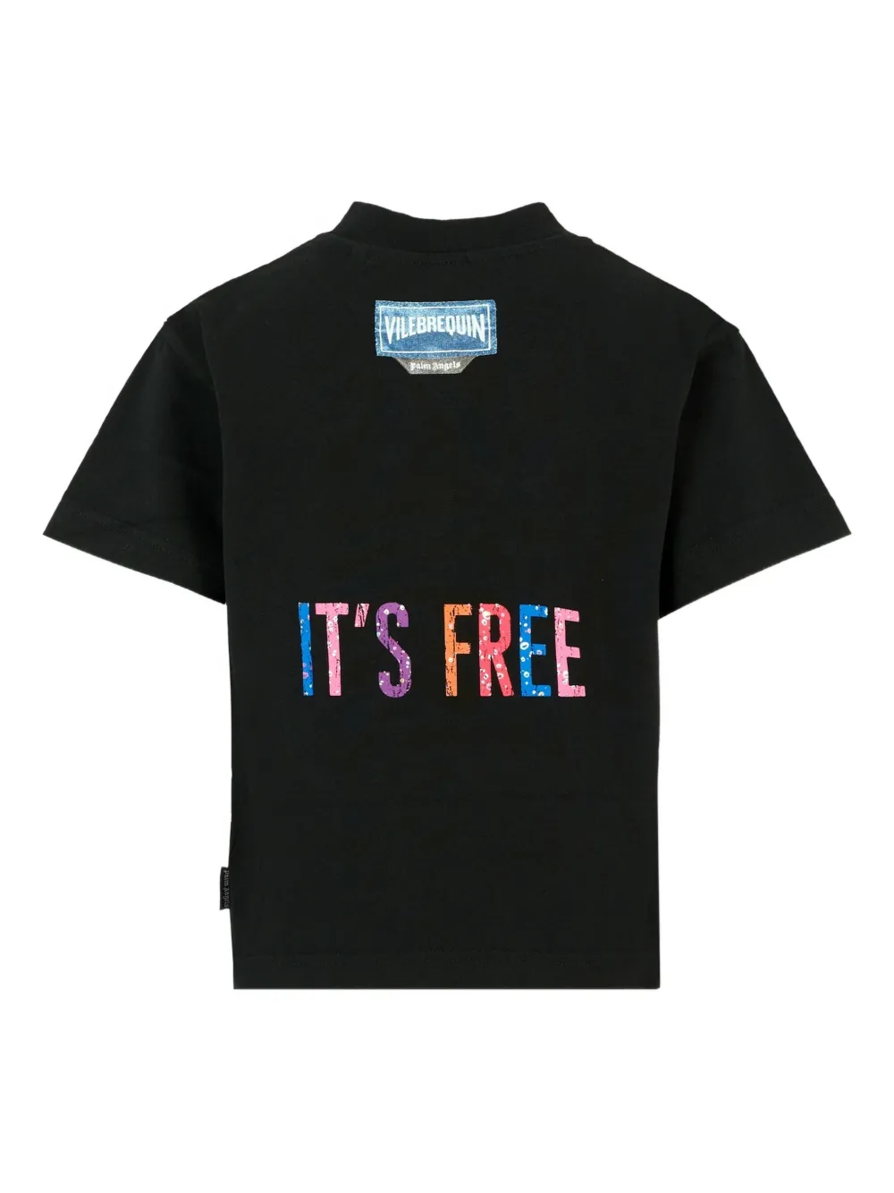 Palm Angels Kids T-shirt met pailletten en tekst Zwart