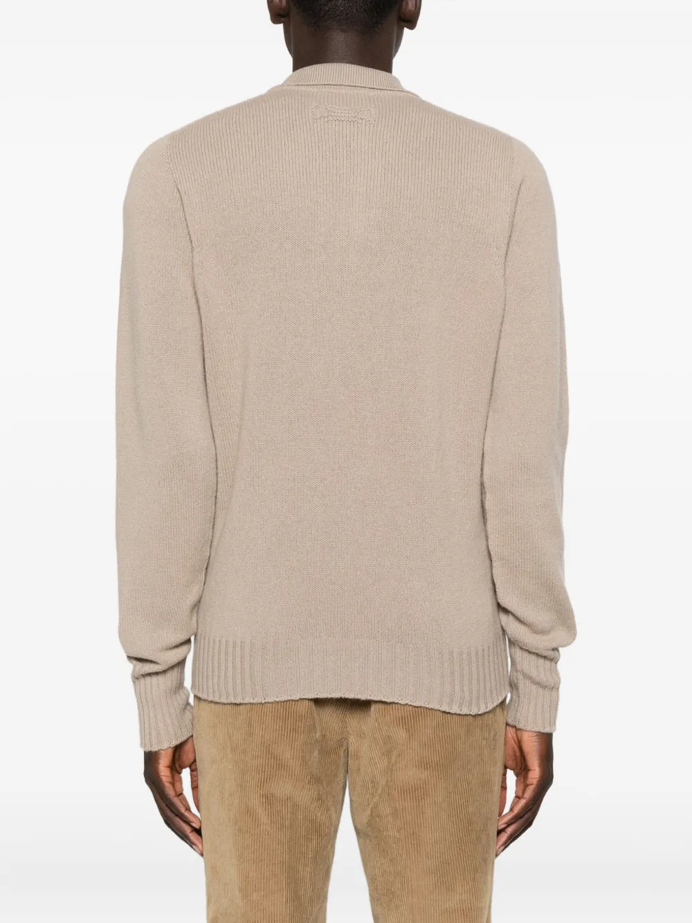 Drumohr Man Sweater Sand Size 40 Lambswool In Neutral