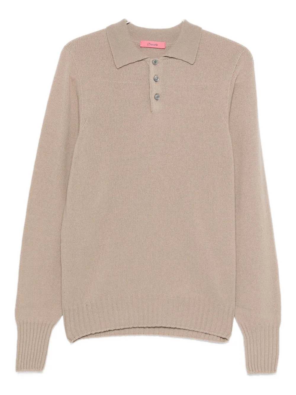 Drumohr Man Sweater Sand Size 40 Lambswool In Neutral