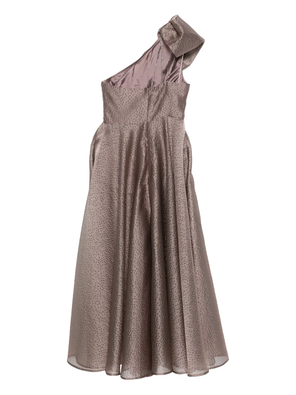 Talbot Runhof Asymmetrische jurk - Bruin