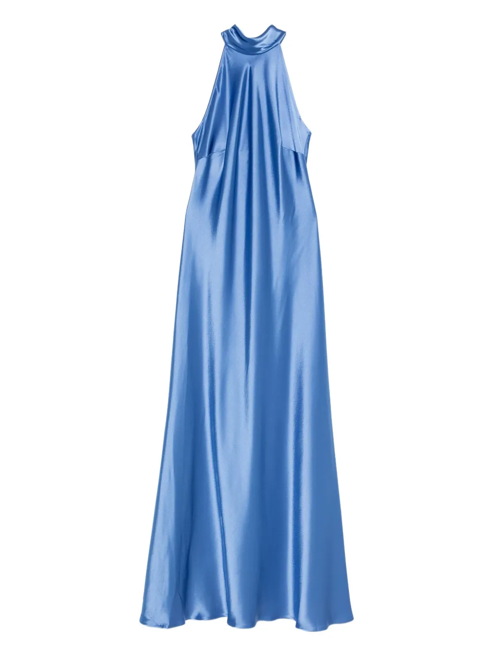 Talbot Runhof halterneck satin dress | Blue | Image 1