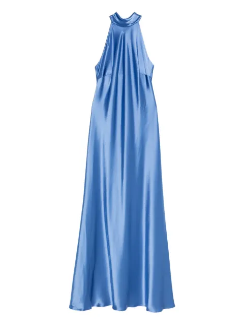 Talbot Runhof halterneck satin dress