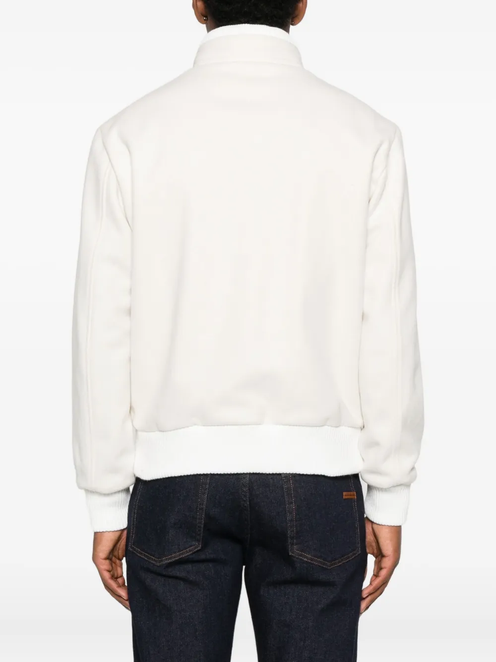 Kired Button-fastening Bomber Jacket In White