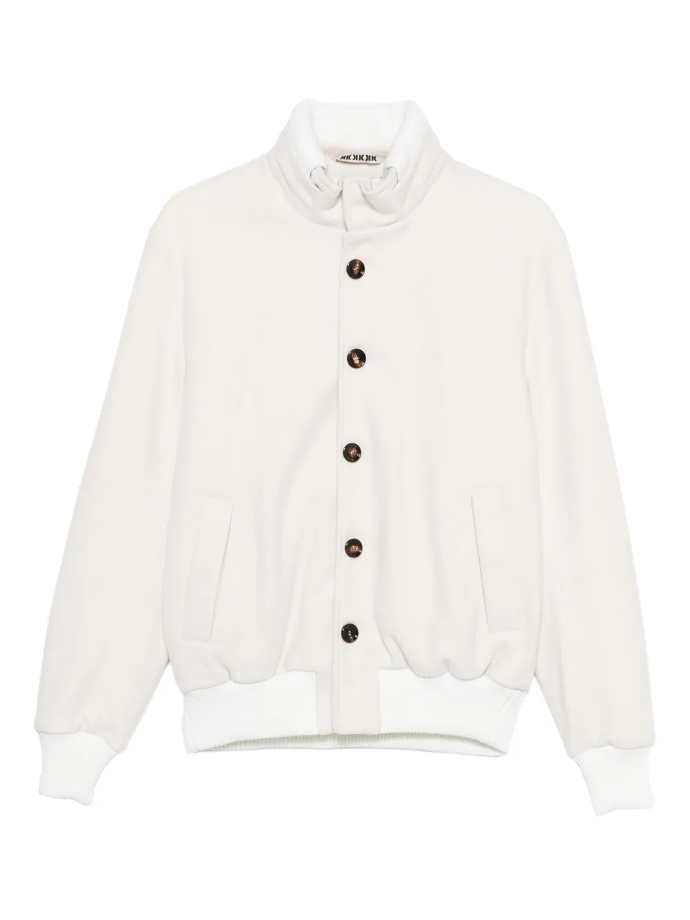 Kired Button-fastening Bomber Jacket In White
