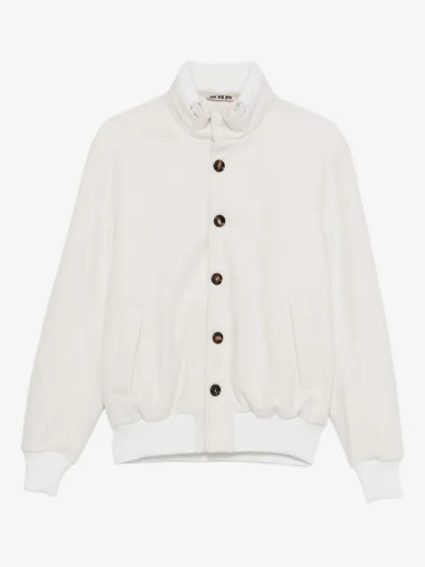 Kired button-fastening bomber jacket