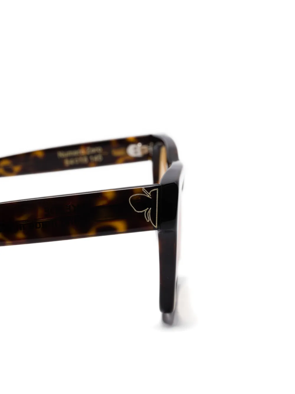 FACE HIDE Zonnebril met schildpadschild-design Bruin