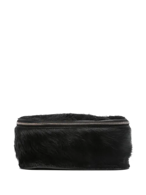 Rick Owens calf-hair zipped clutch