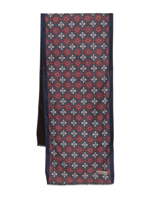 Kiton bufanda con motivo floral