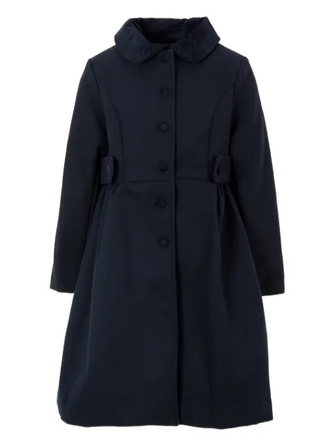 Patachou velvet-collared button coat