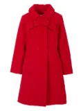 Patachou bow-detail pleated coat - Red