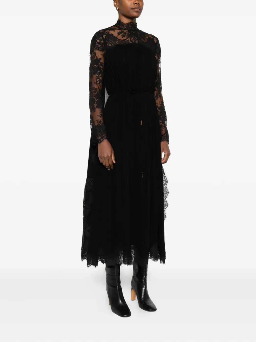 ZIMMERMANN Hypnotic maxi-jurk met vleesmuismouwen Zwart