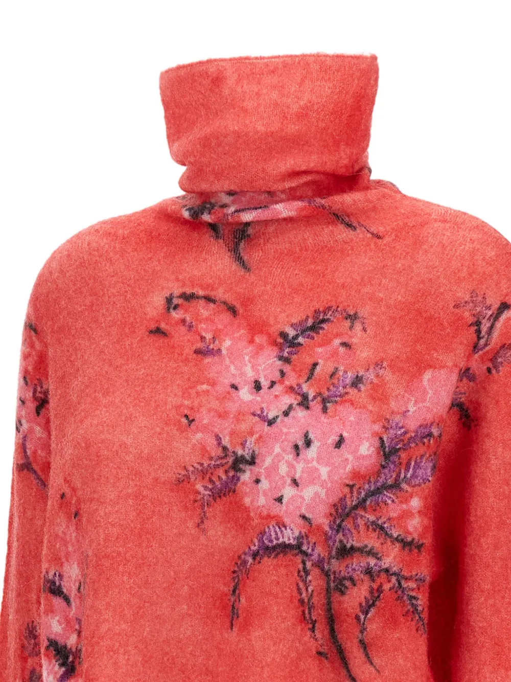DES PHEMMES Trui met bloemenprint Rood