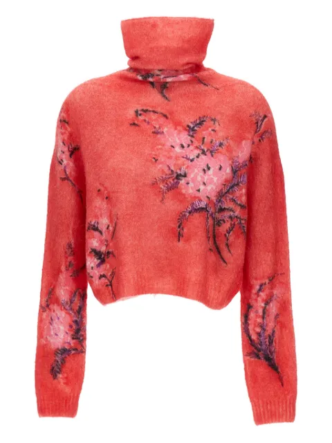 DES PHEMMES floral-print sweater