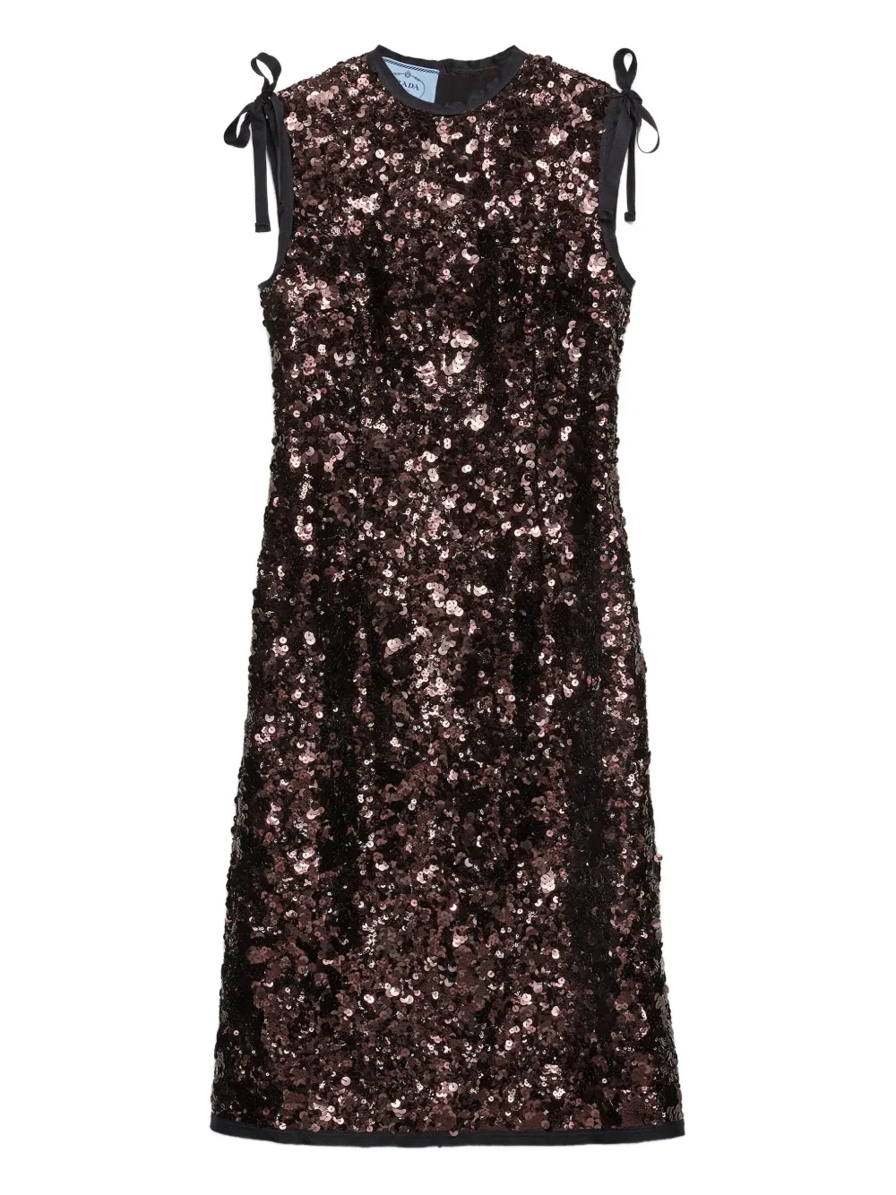 Prada sequin sleeveless midi dress | Brown | Image 1