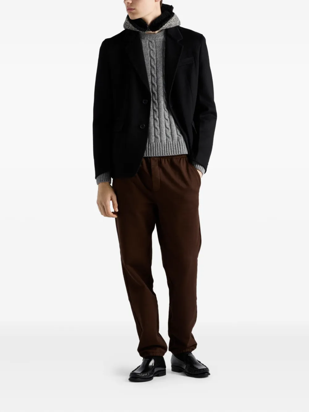 Prada cashmere crew-neck sweater Grijs