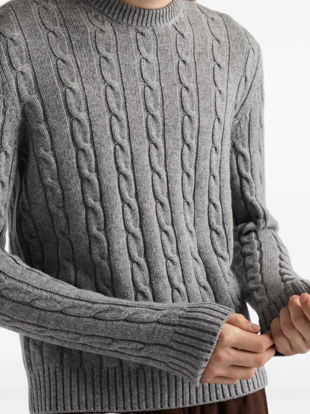 Prada cashmere crew-neck sweater Grijs