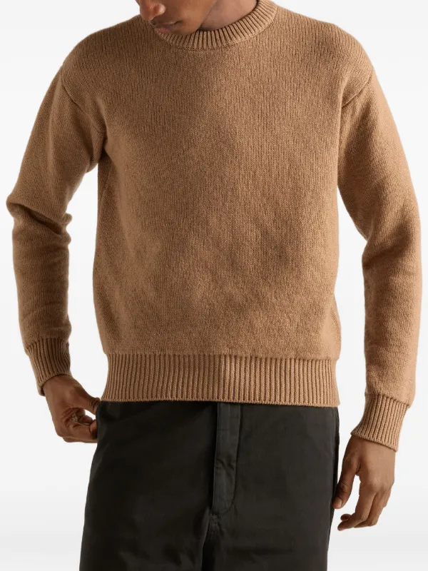 Prada Cashmere crew-neck Sweater | Brown | FARFETCH