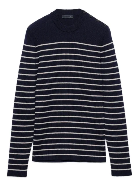 Prada striped wool crew-neck sweater