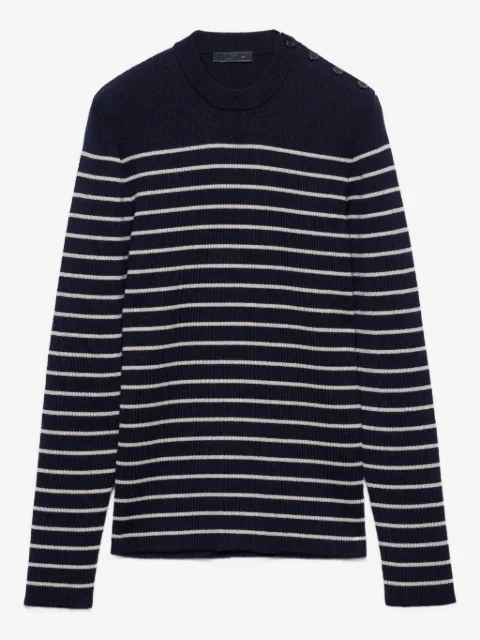 Prada striped wool crew-neck sweater