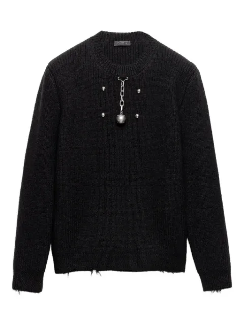 Prada pendant wool crew-neck sweater 