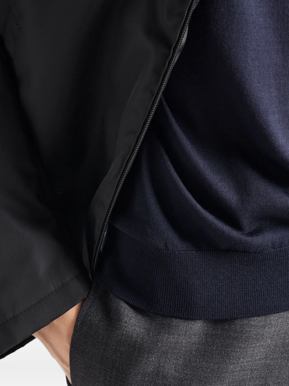 Prada Wollen poloshirt met borduurwerk Blauw
