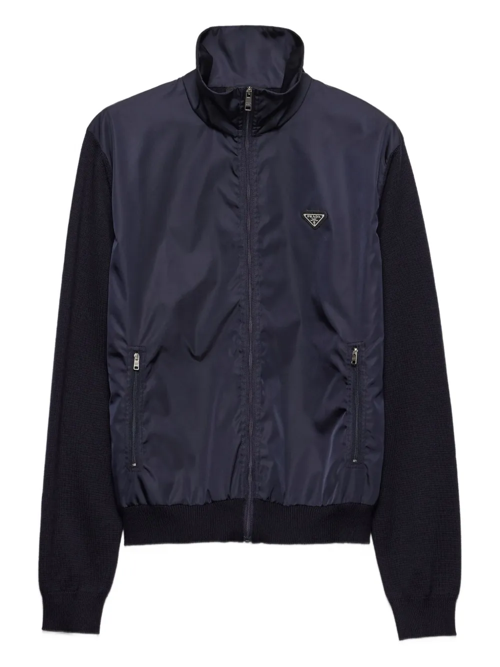 Prada superfine wool zipper cardigan | Blue | Image 1