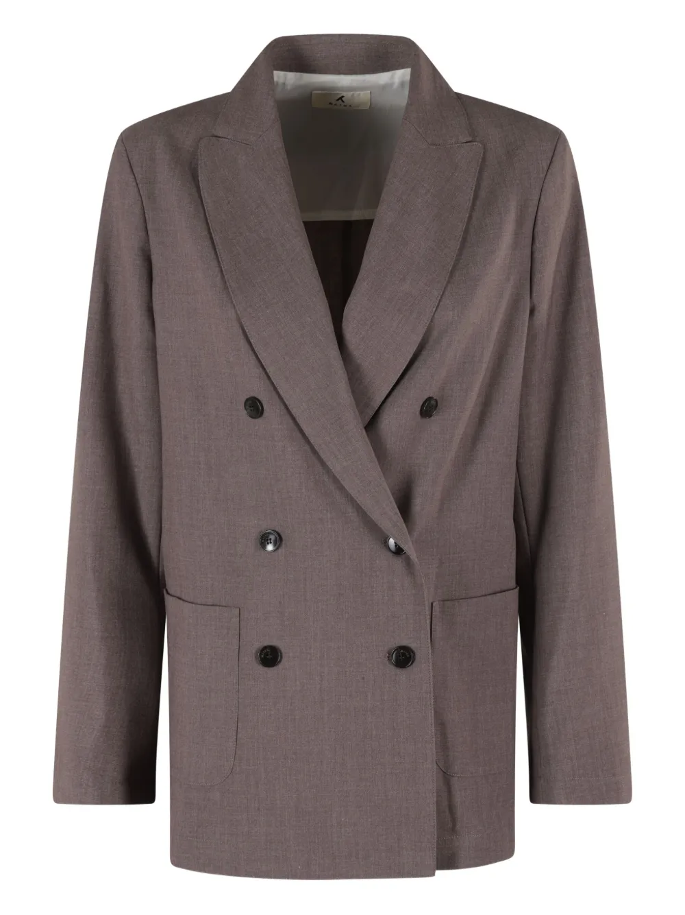 Myths double-breasted patch-pocket blazer | Brown | Image 1