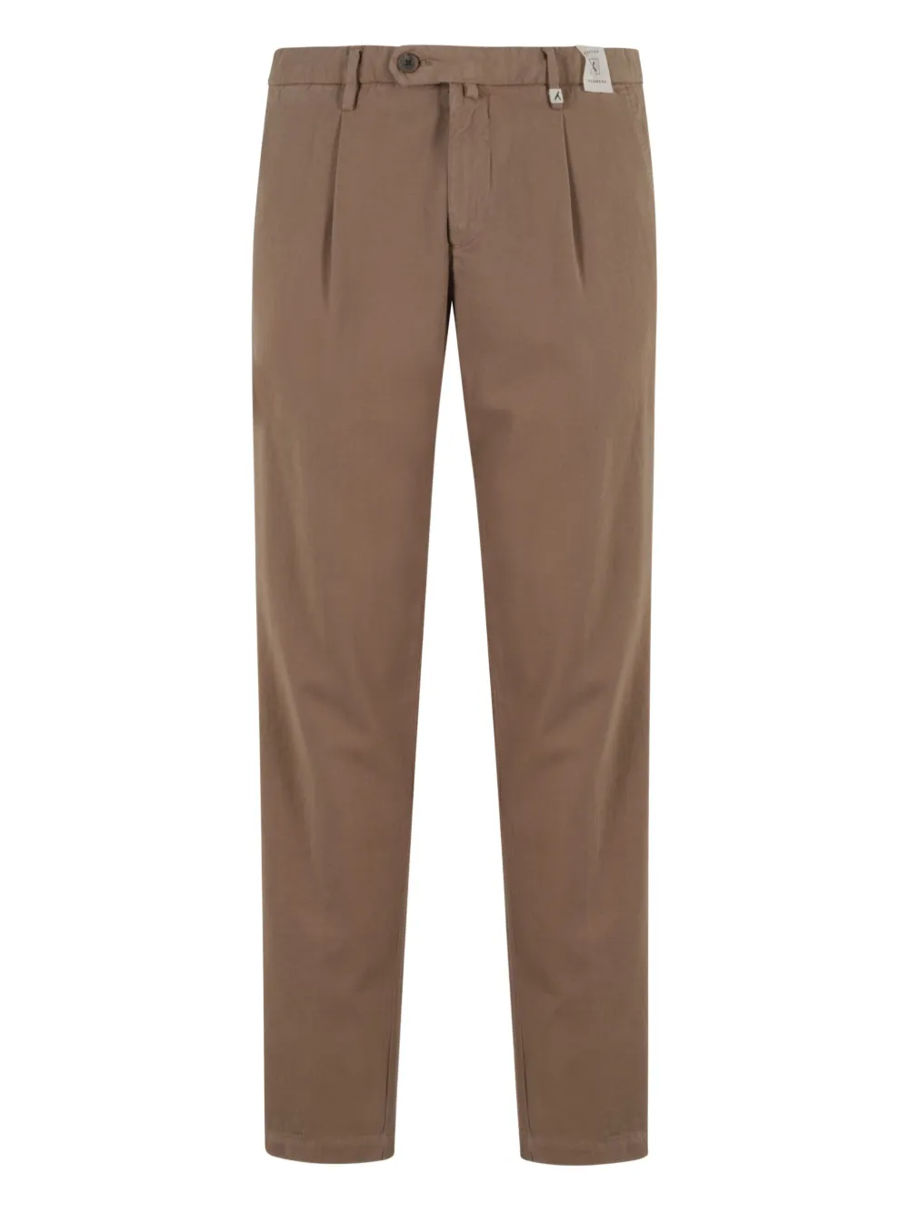 Myths Broek met geplooide details Bruin