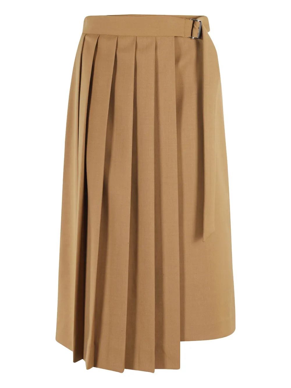 Tela Pleated Asymmetric Skirt In Brown