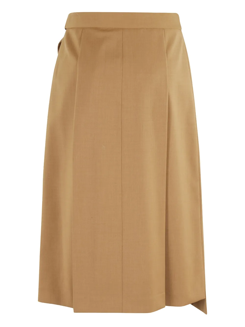 Tela pleated asymmetric skirt - Bruin