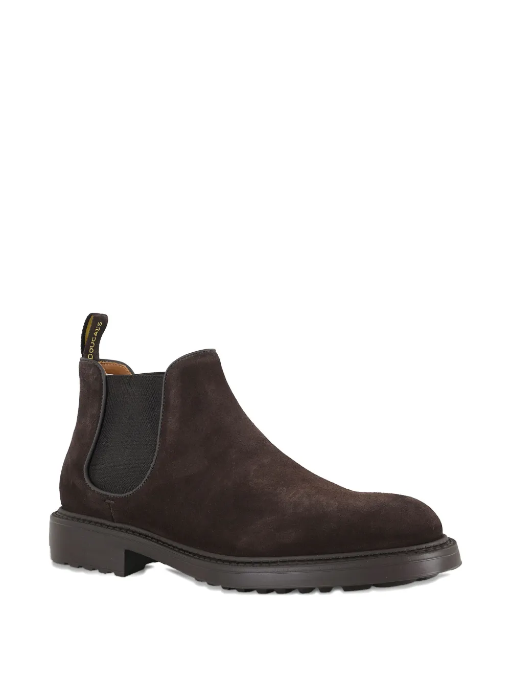 Doucal's elastic-panel suede chelsea boots Brown