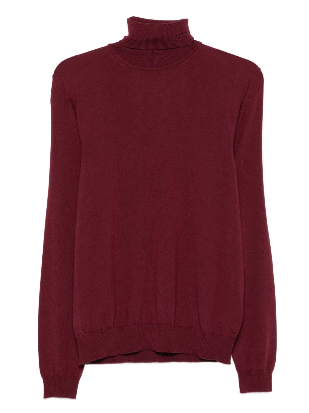 Hugo Boss Turtleneck Wool Sweater In Red