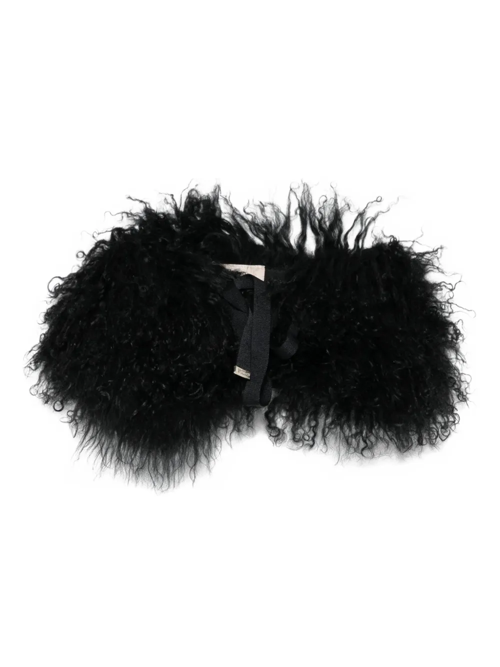 Herno lamb fur scarf | Black | Image 1