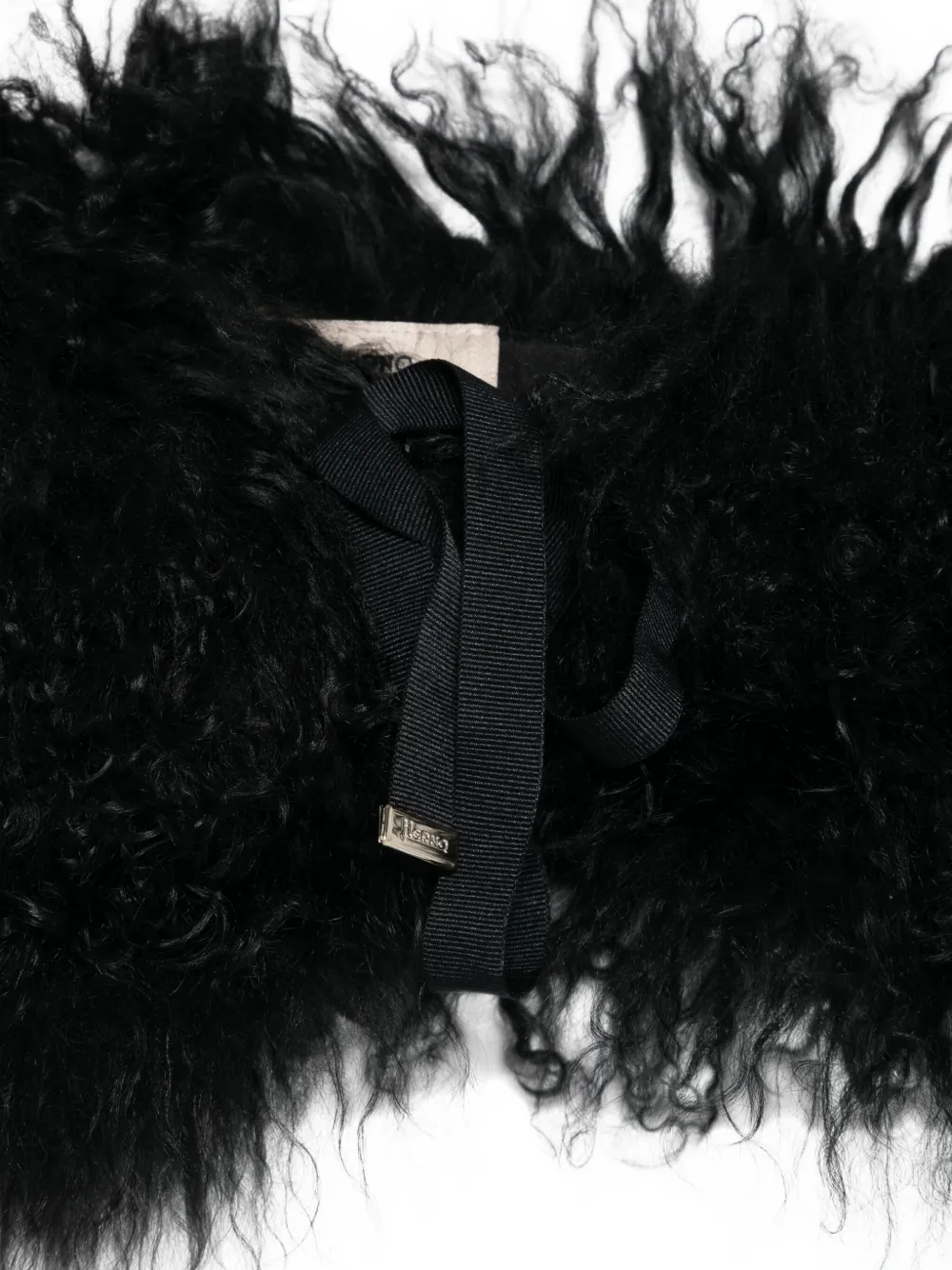 Herno Mongolian Fur Collar In Black