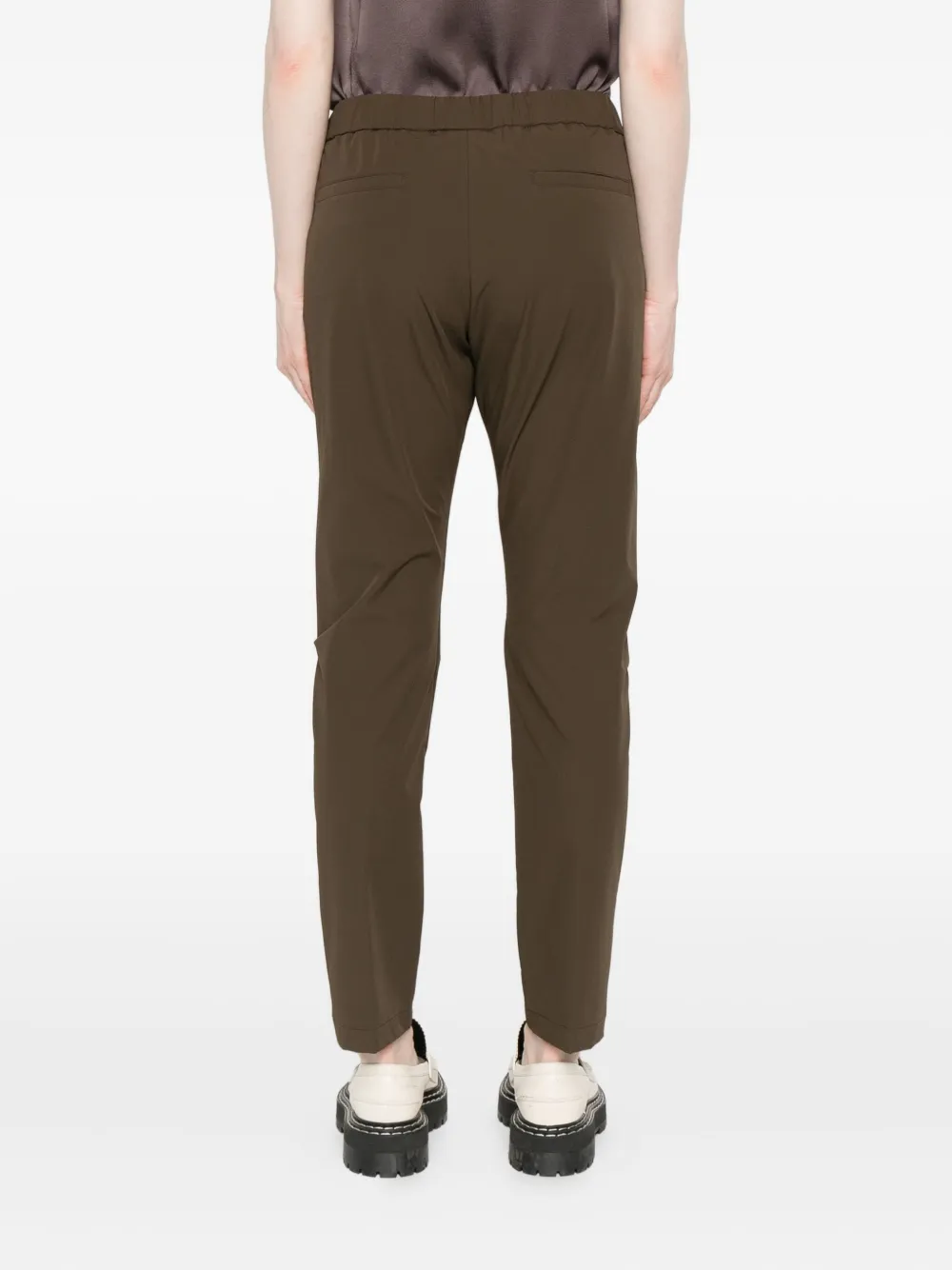Herno Pleated Drawstring Trousers In Brown
