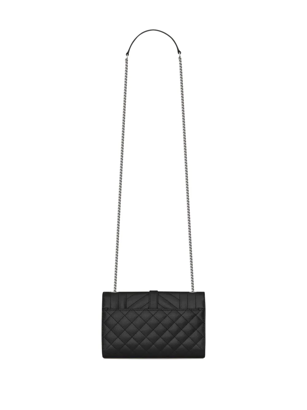 Saint Laurent Envelope quilted chain shoulder bag Zwart