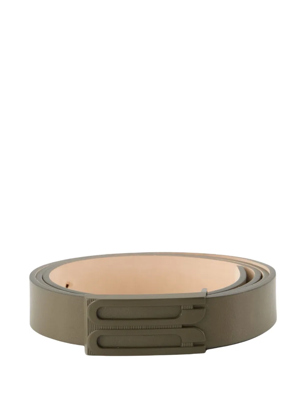 Victoria Beckham logo-buckle leather belt Groen