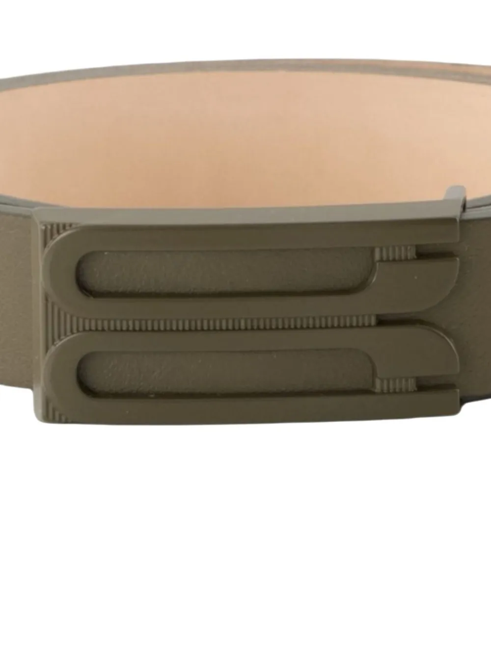 Victoria Beckham Leren riem met logogesp Groen