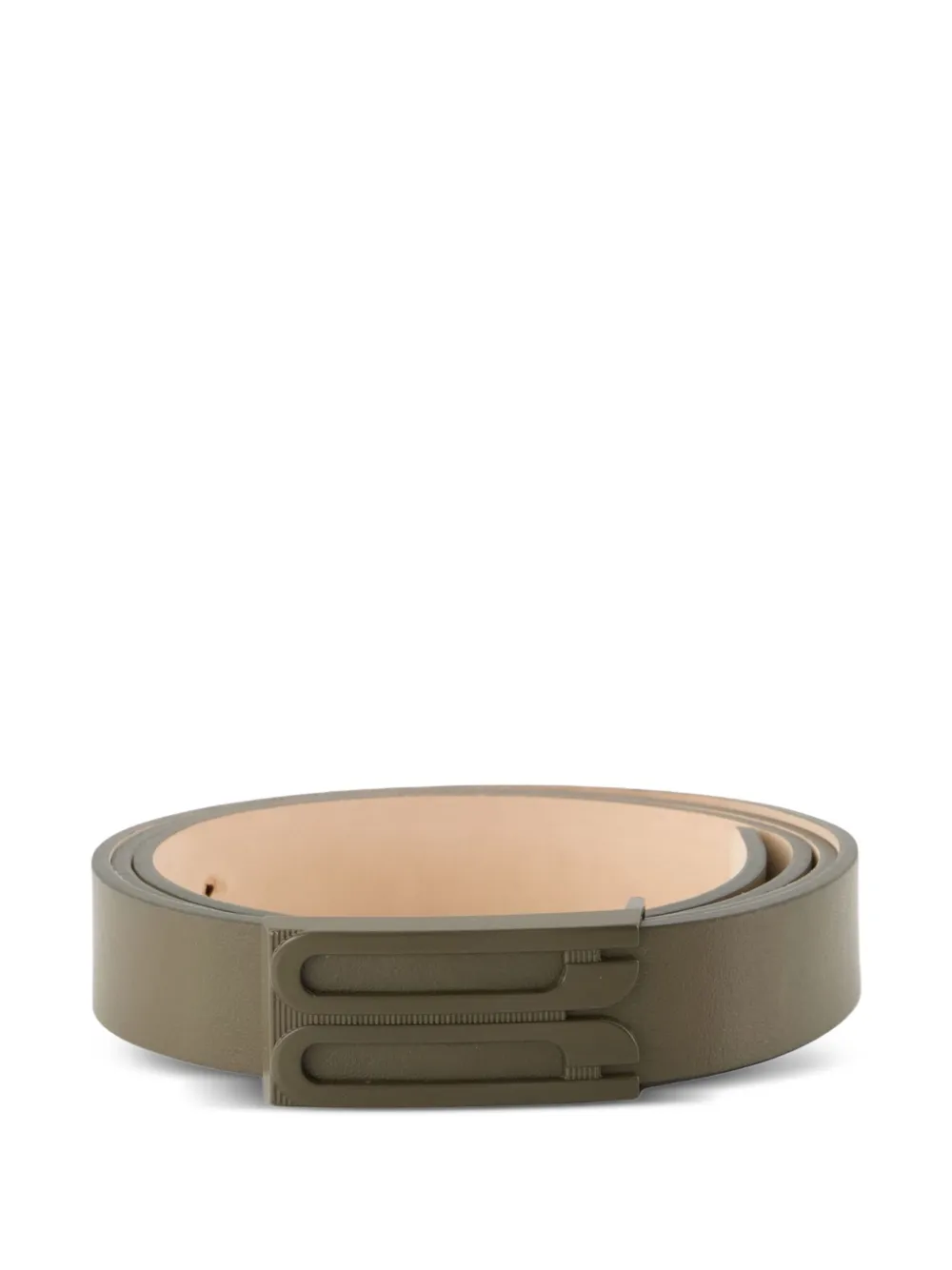 Victoria Beckham Leren riem met logogesp Groen